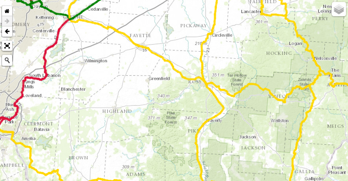 Ohio Proposed USBRS OVRDC - Oh Bike Routes 